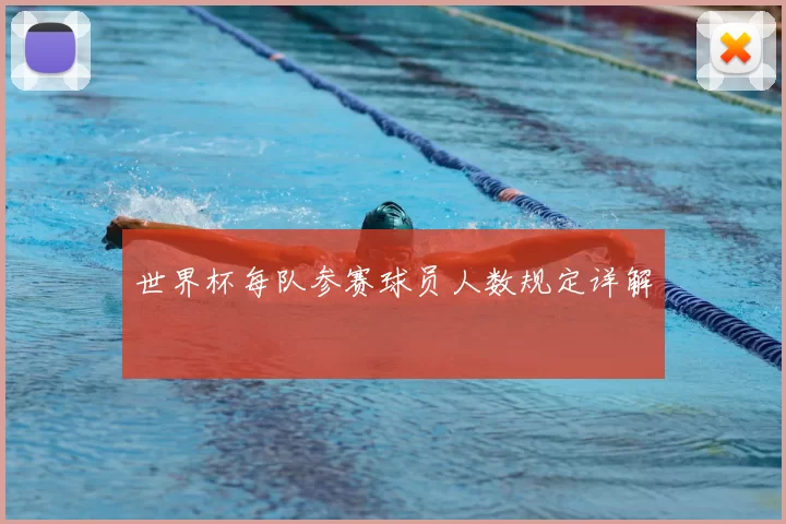 世界杯每队参赛球员人数规定详解